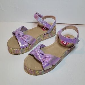 Pop Presence Girls Sandals Velcro Straps Lavender Size 1 NWT